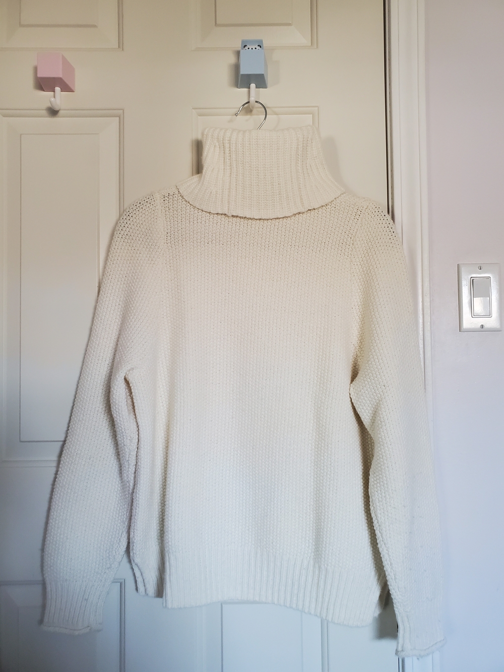 Madewell 30% Merino Wool Blend Cream Turtleneck Sweater